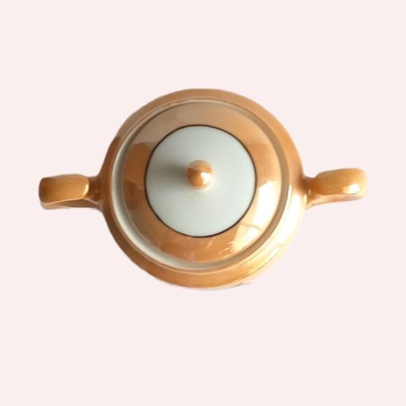 Vintage Noritake Lusterware Sugar Bowl Signed M Handpainted - Picture 2 of 7